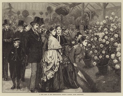 Ruusunäyttely puutarhayhdistyksen puutarhassa, South Kensingtonissa. tekijältä Valentine Walter Lewis Bromley