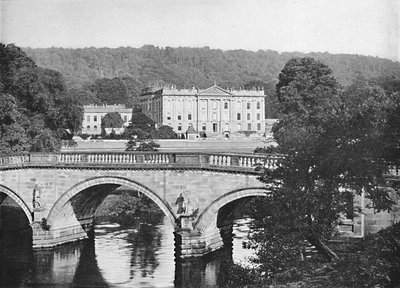 Chatsworth House, 1896 tekijältä Valentine and Sons Ltd