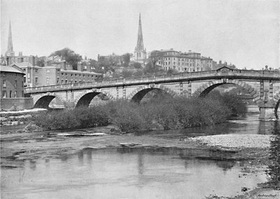 English Bridge, Shrewsbury, 1896 tekijältä Valentine and Sons Ltd