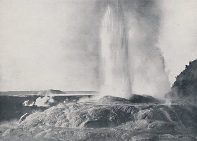 Geysir, Uusi-Seelanti, 1924 tekijältä Valentine and Sons Ltd