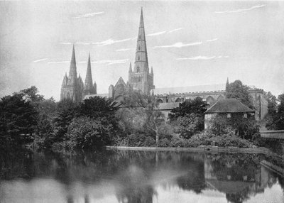Lichfieldin katedraali, vuodelta 1896 tekijältä Valentine and Sons Ltd