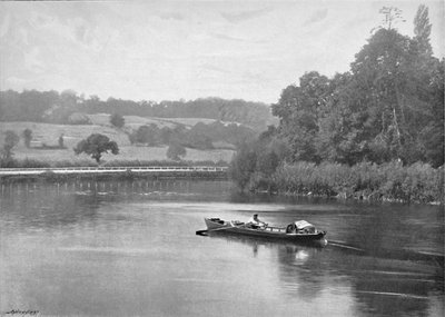 Thames Runnymedessa, vuodelta 1896 tekijältä Valentine and Sons Ltd