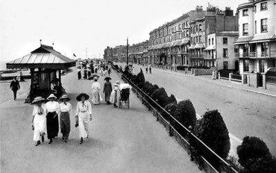 Promenade, West Worthing, West Sussex, 1900-luvun alku. tekijältä Valentine and Sons Ltd
