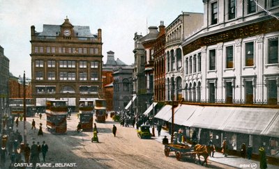 Castle Place, Belfast, 1900-luvun alku. tekijältä Valentine and Sons Publishing Co