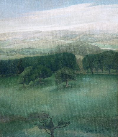 "Mountains in Cardiganshire", 1910-luku tekijältä Valerius de Saedeleer