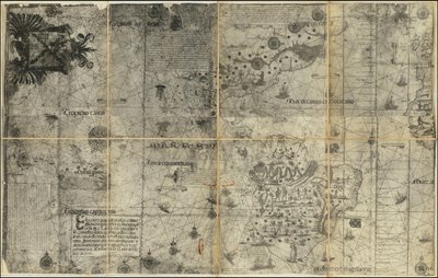 Sancho Gutiérrezin laatima läntisen pallonpuoliskon kartta vuodelta 1551. tekijältä Various