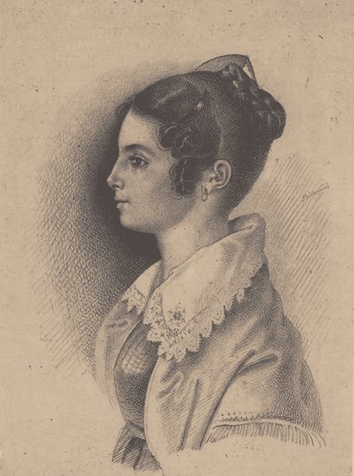 Kreivitär Vera Fjodorovna Vjazemskaja, s. Gagarina 1790-1886 tekijältä Vasili Fyodorovich Binemann