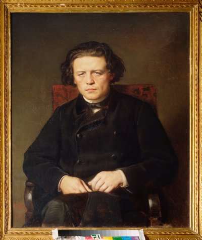 Anton Rubinsteinin (1829-1894) muotokuva. Vasili (Vasili) Grigorjevitš Perovin (1834-1882) maalaus, öljy kankaalle tekijältä Vasili Grigorevich Perov