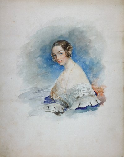 Prinsessa Maria Ivanovna Kochubeyn muotokuva, os. Baryatinskaya 1818-1843, 1846 tekijältä Vasili Semenovich Sadovnikov