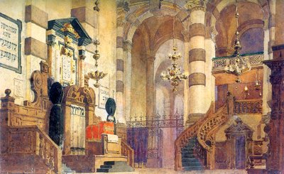 Lavastus oopperaan "Uriel Acosta", kirjoittanut Valentina Serova, 1885. tekijältä Vasilij Dmitrievic Polenov