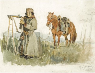Tataari Minusinskista, 1873 tekijältä Vasilij Ivanovic Surikov