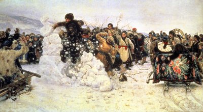Lumilinnoituksen vangitseminen, 1891 tekijältä Vasilij Ivanovic Surikov