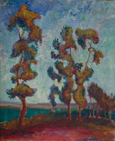 Nuoret tammet, 1915 tekijältä Vasily Ivanovich Denisov