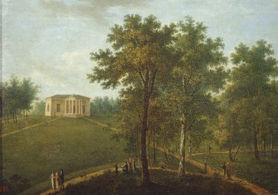 Totuuden temppeli. Näkymä Kurakin Estate Nadezhdinon puistossa, 1790-luvun loppu tekijältä Vasily Petrovich Prichetnikov