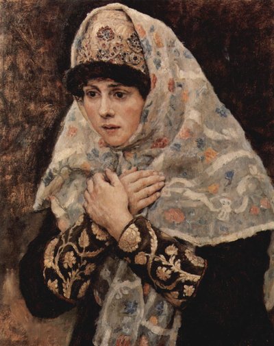 Boyar tyttö ristissä kädet tekijältä Vasily Surikov