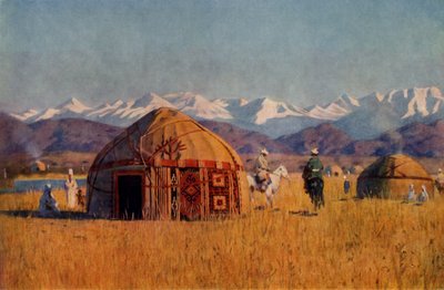 Kirghiz yourta Chu-joen rannalla, 1869-1870, 1965. tekijältä Vasily Vereshchagin