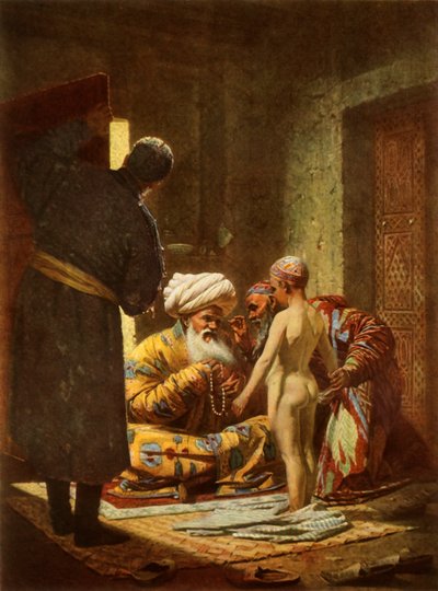 Nuoren orjan myynti, 1872, 1965. tekijältä Vasily Vereshchagin