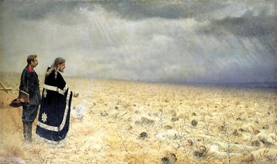 Voitettu, Requiem, c1877-c1878 tekijältä Vasily Vereshchagin