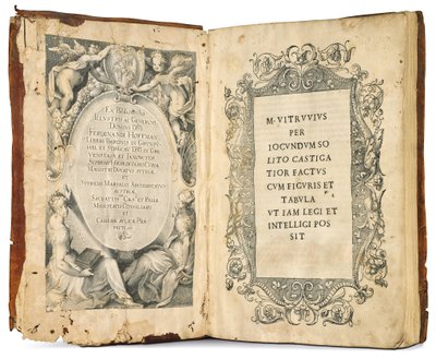 Marcus Vitruvius Pollion kymmenen kirjaa arkkitehtuurista, toimittanut Fra Giovanni Giocondo, 1511 tekijältä Venetian School