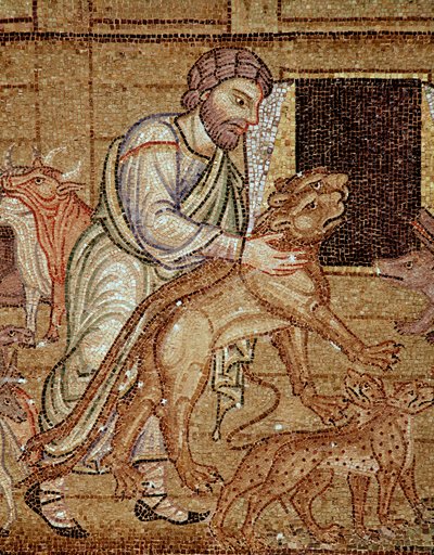 Nooan elämä, arkki (mosaiikkiyksityiskohta tekijältä Veneto Byzantine School