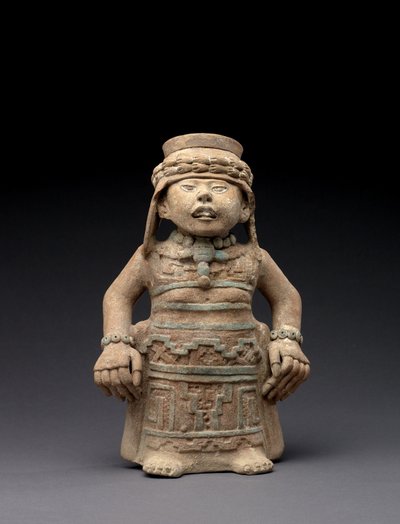 Seisova naishahmo, 600-900 (terrakotta pigmentillä) tekijältä Veracruz Veracruz