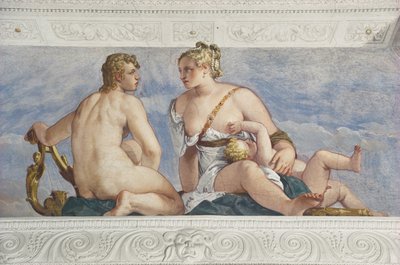 Apollo ja Venus, Sala di Bacchuksesta, n. 1561 tekijältä Veronese