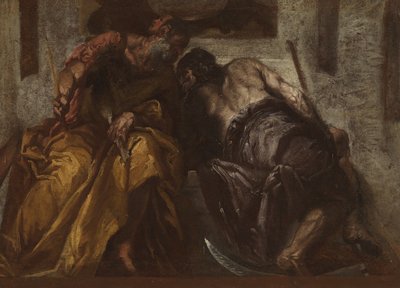 Janus ja Saturnus, noin 1730-70 tekijältä Veronese