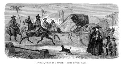 Carriage, Havanna, Kuuba, 1859. tekijältä Victor Adam