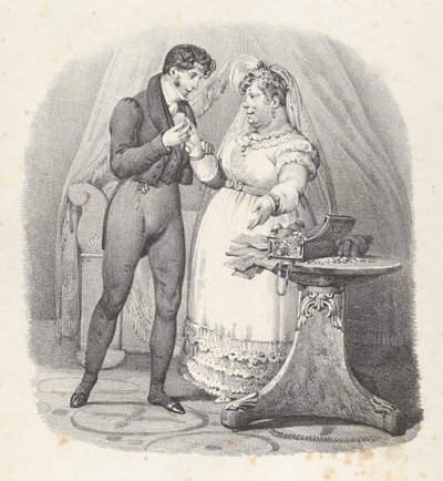 Kap. XVIII: Lopun täytyy olla! Menen naimisiin hänen kanssaan Sen täytyy loppua! Olen naimisissa, 1824, tekijältä Victor Adam