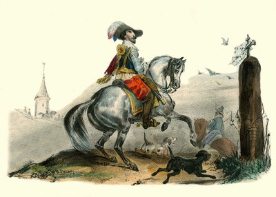 Sommieren varakreivi, Languedoc-herrasmies ja maanherra. Albumissa Grotesque, Choices of Outstanding Types, kuvituksia Victor Adam, Pariisi, noin 1850. tekijältä Victor Adam