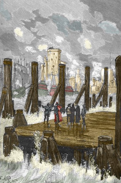 Siege de la Rochelle (1627-1628): "" Richelieun kardinaali (1585-1642) La Rochellen padolla, kaupungin piirityksen aikana, Place d