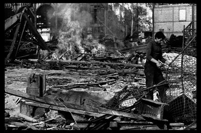 Pariisin keskustorin purku elokuussa 1971 (b/w kuva) tekijältä Victor Baltard