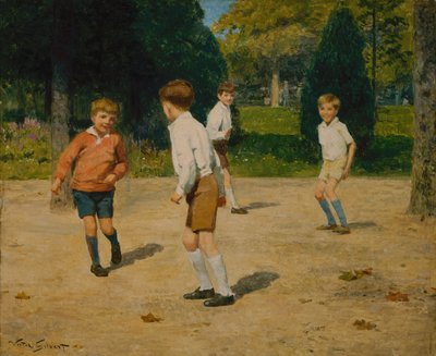 Pojat leikkivät (öljy kankaalle) tekijältä Victor Gabriel Gilbert