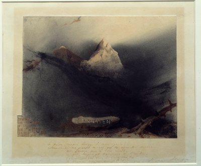 Myyttien vuori Victor Hugon piirustus (1802-1885) 1839 Paris, Maison Victor Hugo tekijältä Victor Hugo