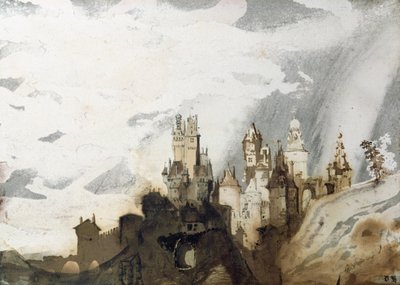 Le Gai Chateau (kynä ja muste, pesu ja wc paperilla) tekijältä Victor Hugo