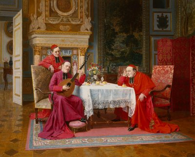 After Dinner Entertainment (öljy kankaalle) tekijältä Victor Marais Milton