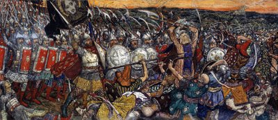 Bataille de Koulikovo - Kulikovon taistelu 8. syyskuuta tekijältä Victor Mikhailovich Vasnetsov
