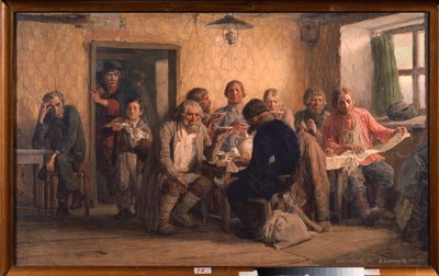 Tea House - maalaus Viktor Mikhaylovich Vasnetsov (1848-1926), öljy kankaalle tekijältä Victor Mikhailovich Vasnetsov