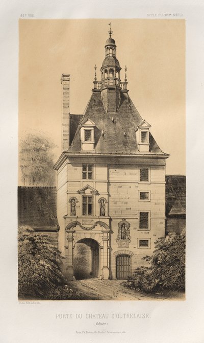 Kuvankaunis arkkitehtuuri tai 1400-luvun monumentit. Ja XVI. Vuosisatoja: Ranskan linnat XV ja XVI vuosisadalla: Pl. 85, Porte du Château d