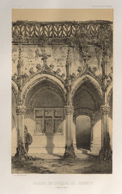 ...pl. 41, Château De Jouancy Saone et Loire -galleria, 1860. tekijältä Victor Petit