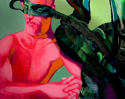 Surrealistinen vihreä naamioitu mies tekijältä Victor Tkachenko