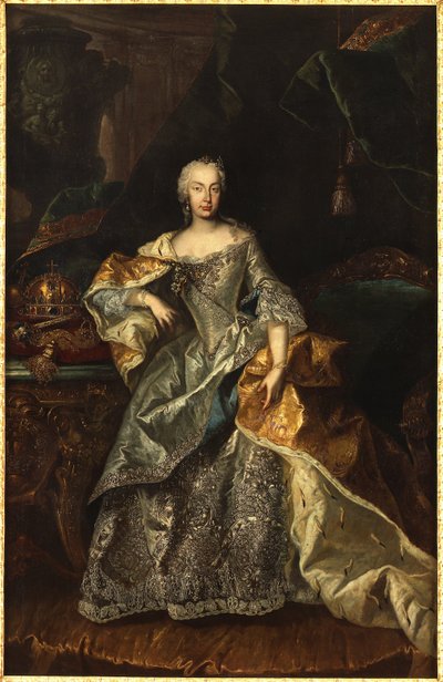 Maria Theresa Unkarin kuningattarena tekijältä Viennese painter