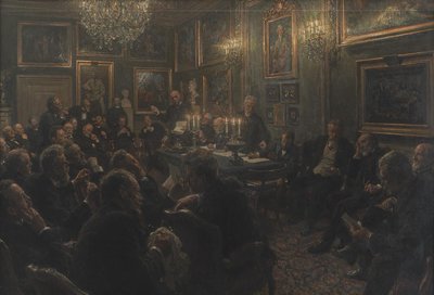 Akatemian neuvostokokous Charlottenborgissa vuonna 1904 tekijältä Viggo Johansen