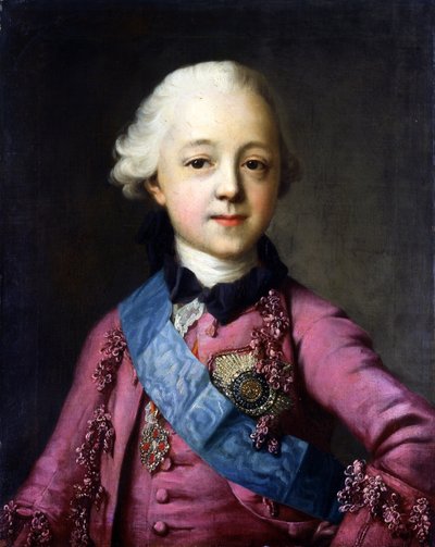 Suurherttua Pavel Petrovichin muotokuva 1754-1801 tekijältä Vigilius Erichsen
