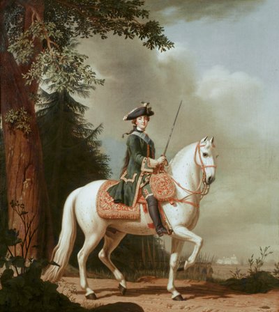 Tsaaritar Katariina II hevosen selässä, ... (maalaus kankaalle) tekijältä Vigilius Erichsen