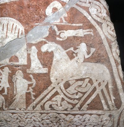 Wotan (Odin), kahdeksanjalkaisella hevosella Sleipnir - Viking Runes Gotlannin saarelta (Ruotsi) tekijältä Viking Viking
