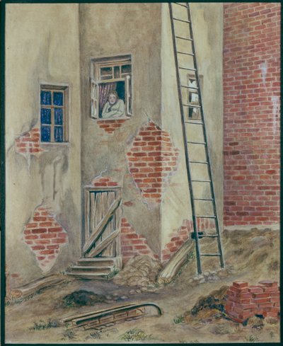 Lavastus M. Gorkin näytelmään The Lower Depths, 1902 tekijältä Viktor Andreyevich Simov
