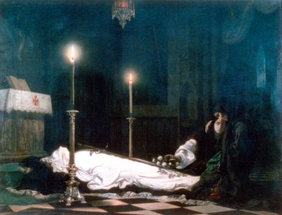 Laszlo Hunyadi Bierillä, 1859 tekijältä Viktor Madarász