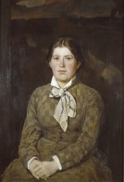 Muotokuva Alexandra Vladimirovna Vasnetsovasta, taiteilijavaimosta, 1878 tekijältä Viktor Mikhaylovich Vasnetsov
