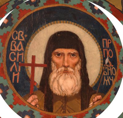 Pyhä marttyyri Basil Kiovan luolista, 1885-1896 tekijältä Viktor Mikhaylovich Vasnetsov